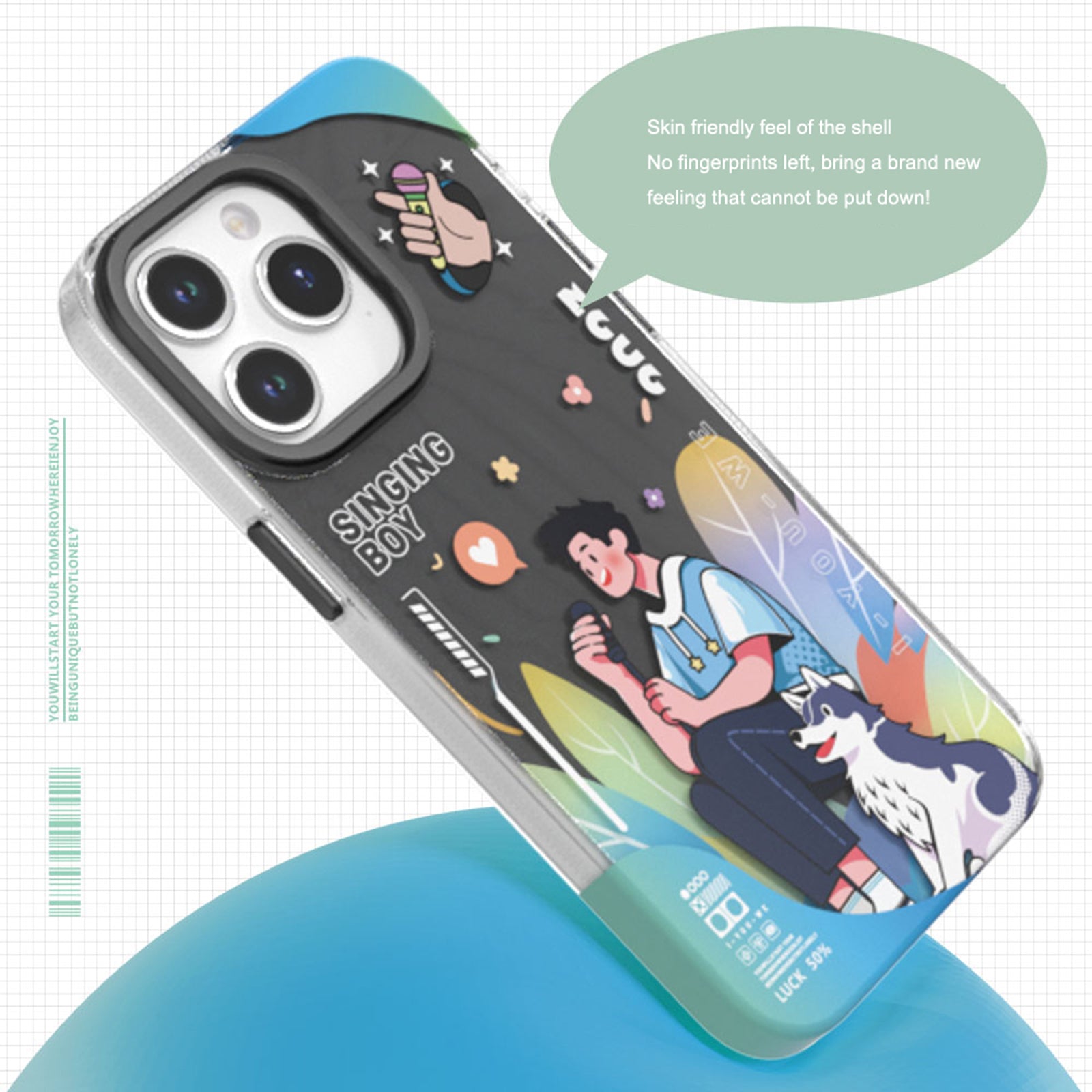 TGVI'S Stylish Series For iPhone 15 Pro Max Case Musical Style IML PET+TPU Phone Cover
