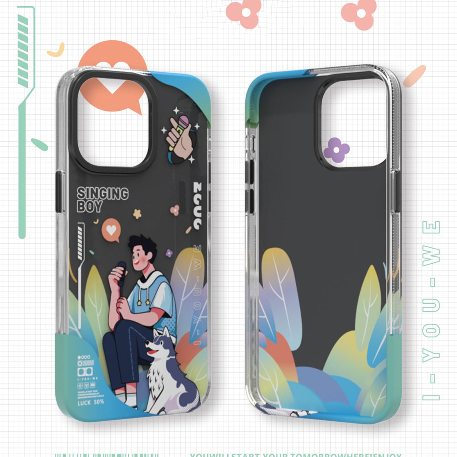 TGVI'S Stylish Series For iPhone 15 Pro Max Case Musical Style IML PET+TPU Phone Cover