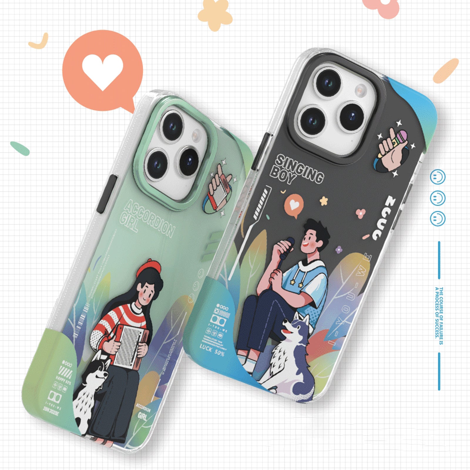 TGVI'S Stylish Series For iPhone 15 Pro Max Case Musical Style IML PET+TPU Phone Cover