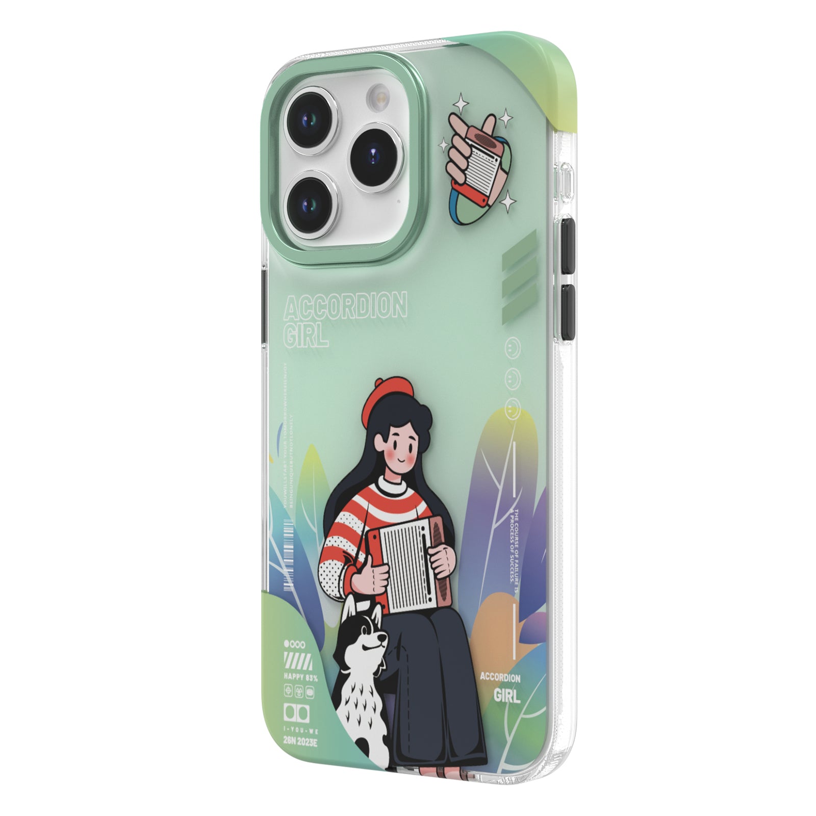 TGVI'S Stylish Series For iPhone 15 Pro Max Case Musical Style IML PET+TPU Phone Cover