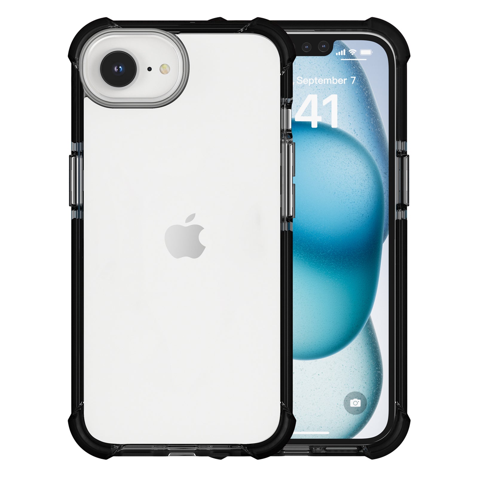 For iPhone SE (2024) Case 3-in-1 Drop Protection TPU+TPE+Acrylic Phone Cover