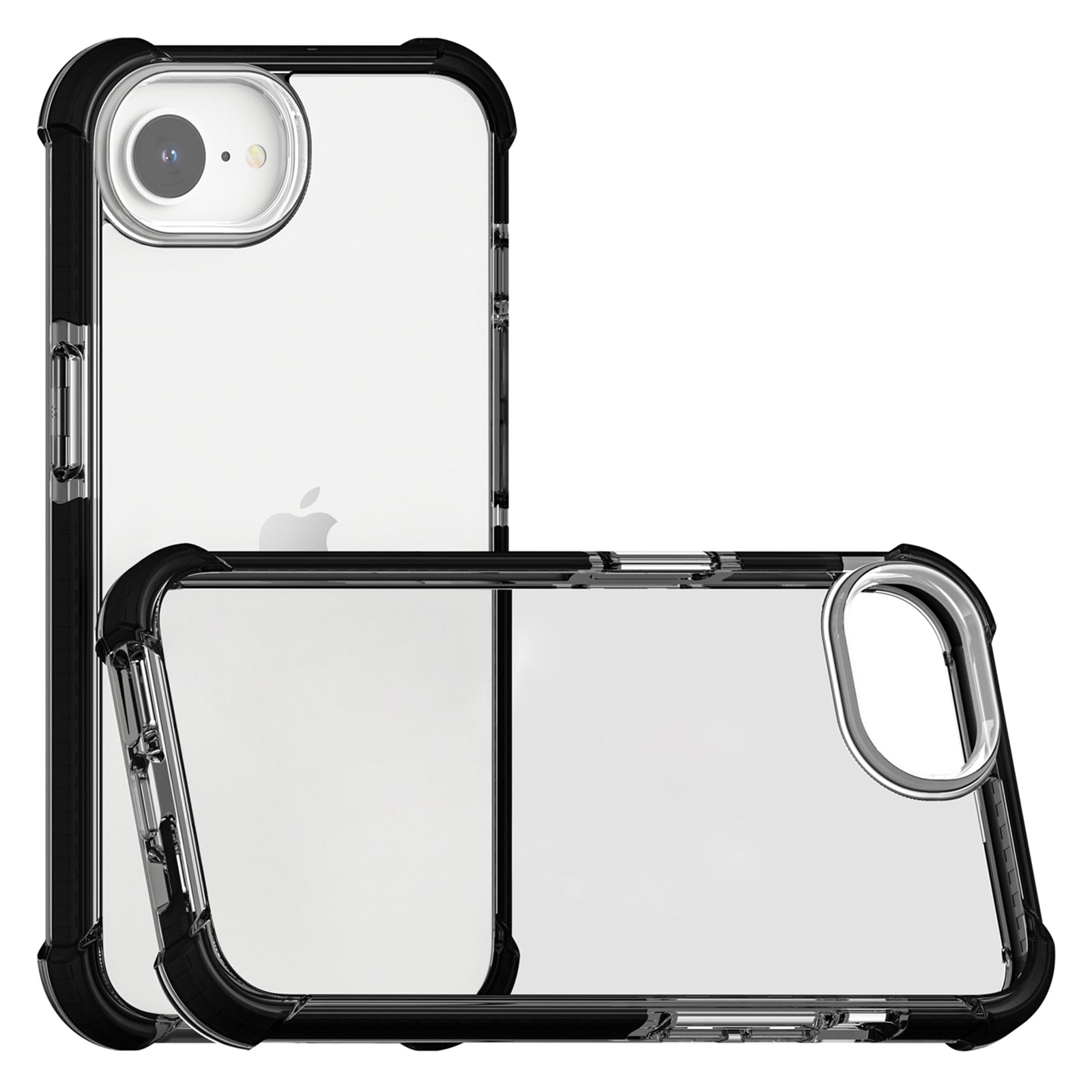 For iPhone SE (2024) Case 3-in-1 Drop Protection TPU+TPE+Acrylic Phone Cover