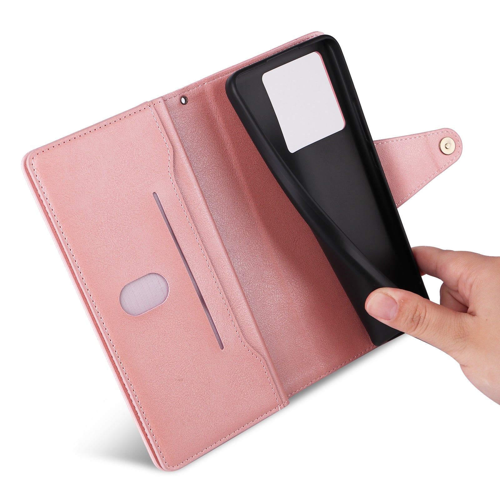 For Xiaomi Redmi K60 Ultra / 13T Pro Case Zipper Wallet Rivet Decor Leather Phone Cover