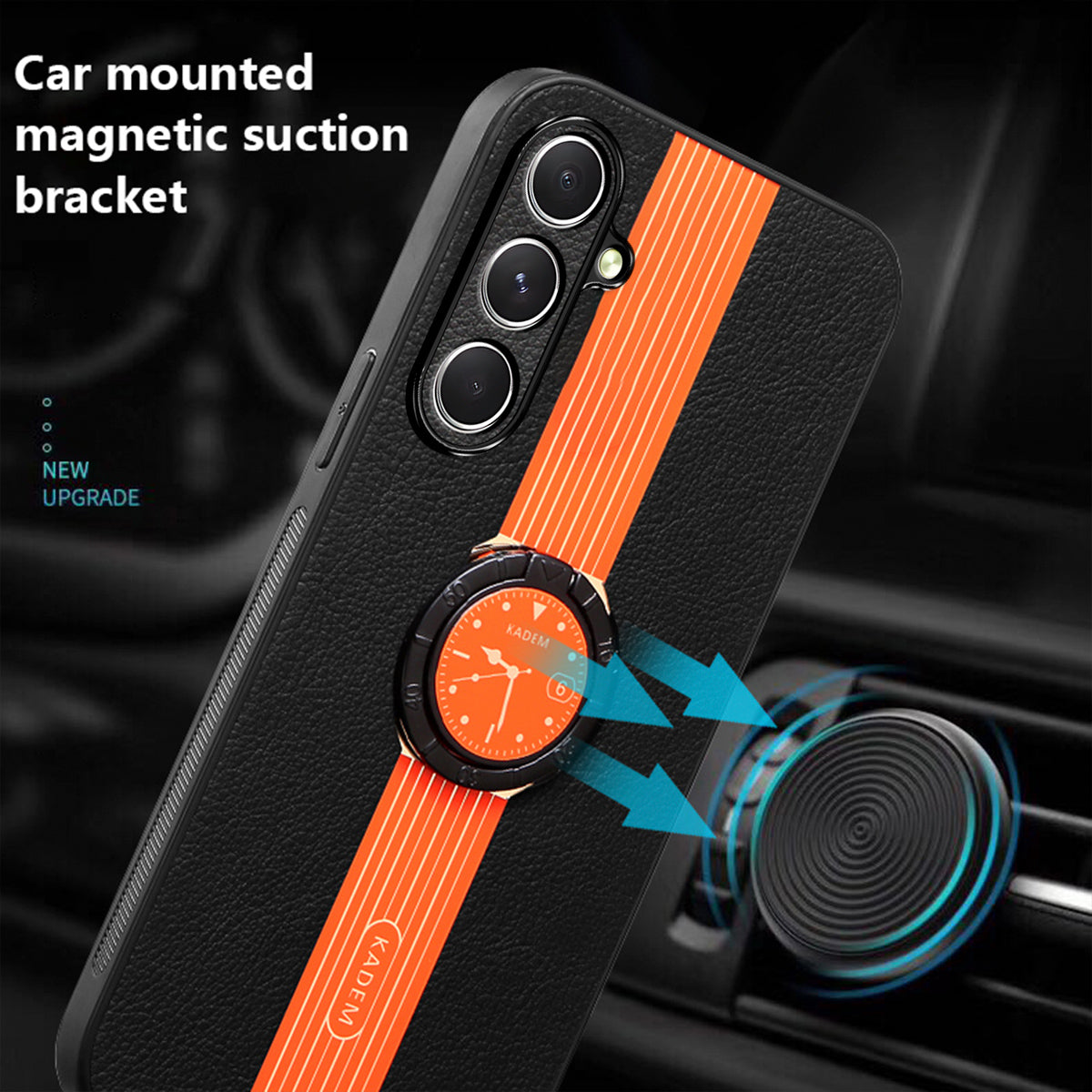 KADEM For Samsung Galaxy F15 5G / M15 5G Cover Ring Kickstand Anti-fall Phone Back Case