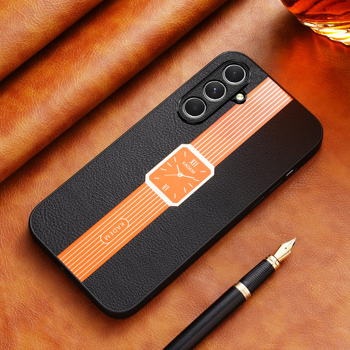 KADEM For Samsung Galaxy F15 5G / M15 5G Electroplating Case PU+TPU+Acrylic Phone Cover