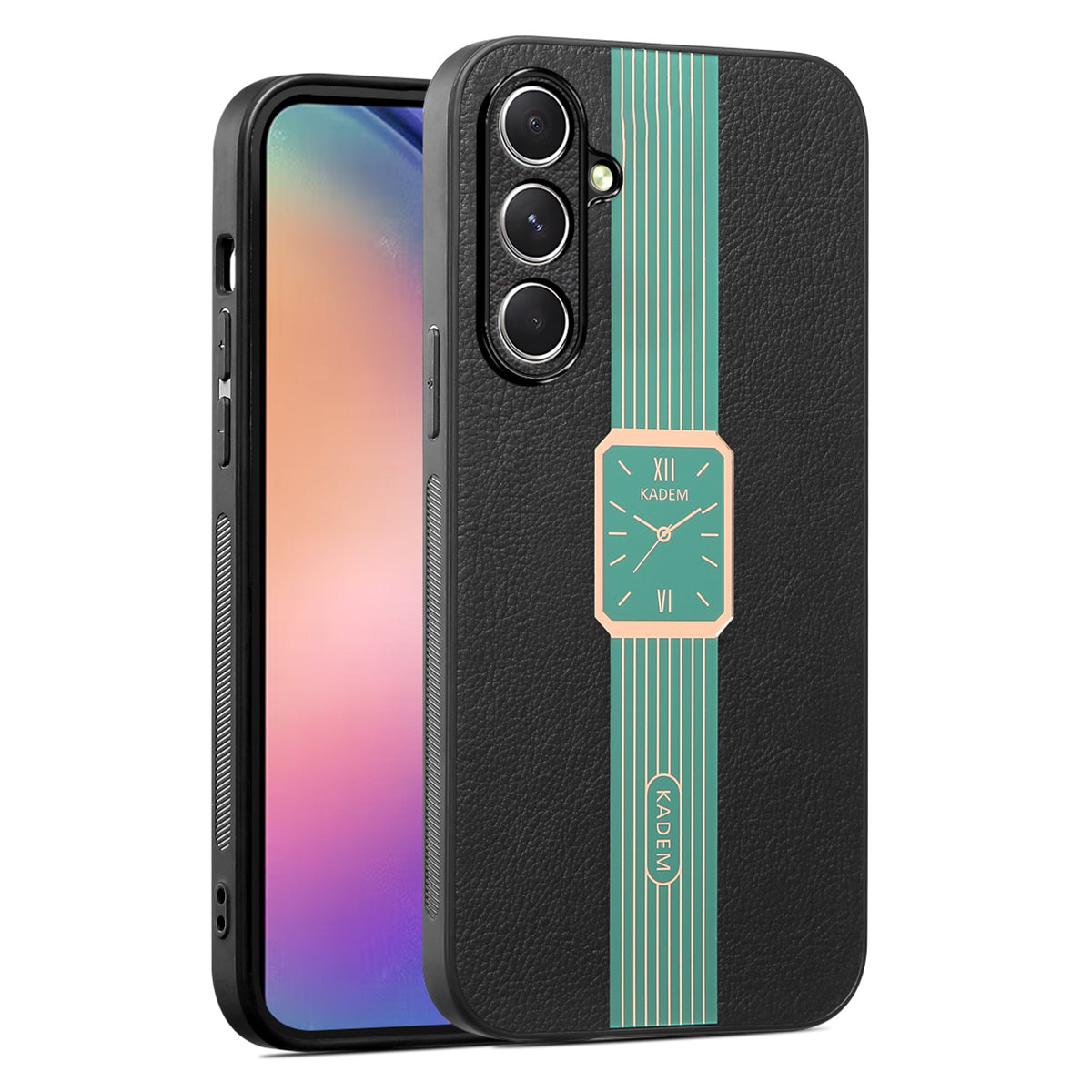 KADEM For Samsung Galaxy F15 5G / M15 5G Electroplating Case PU+TPU+Acrylic Phone Cover