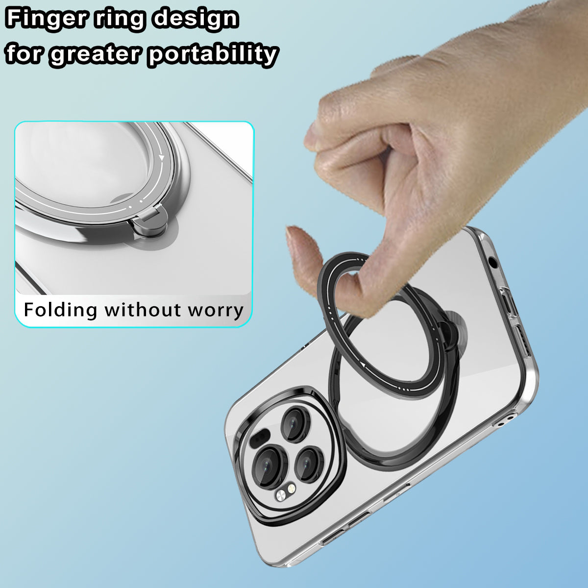 For Honor Magic6 5G Case PC+TPU Ring Kickstand Phone Cover Compatible with MagSafe