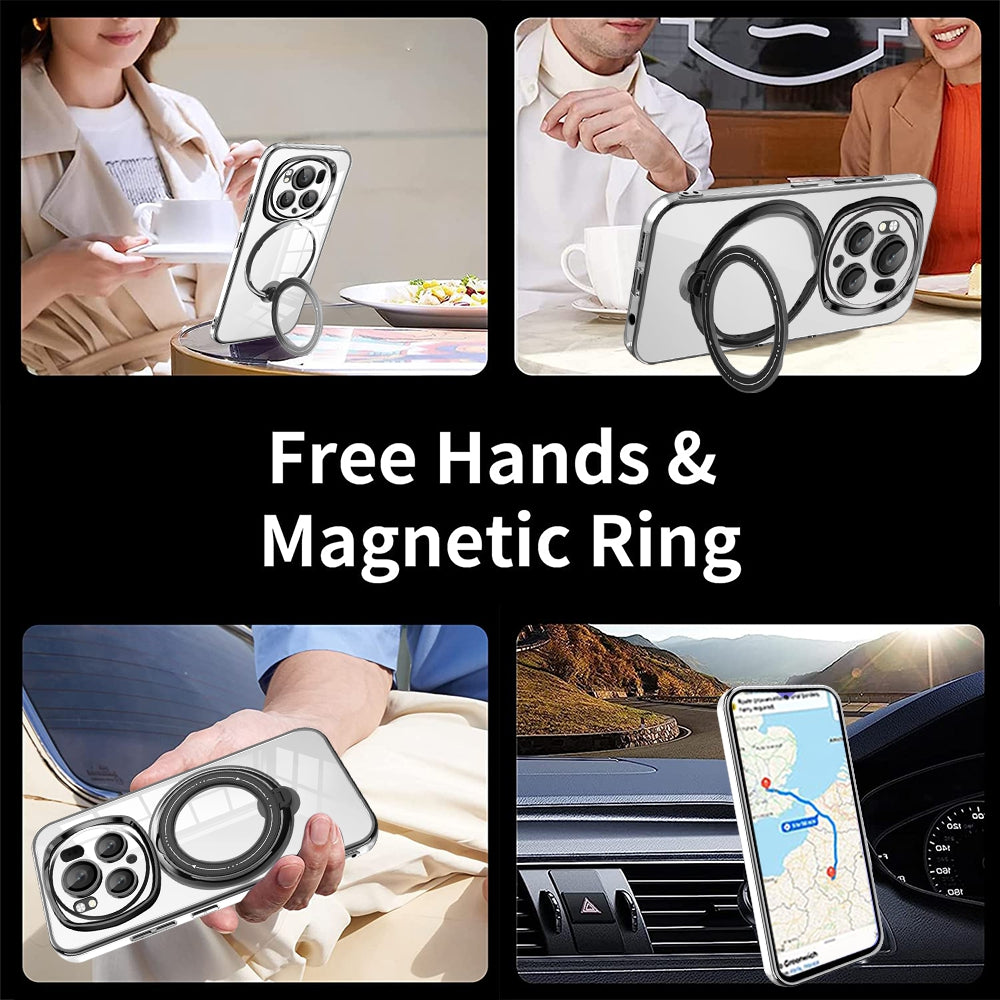For Honor Magic6 Pro 5G Magnetic Phone Case PC+TPU Bump Proof Kickstand Cover