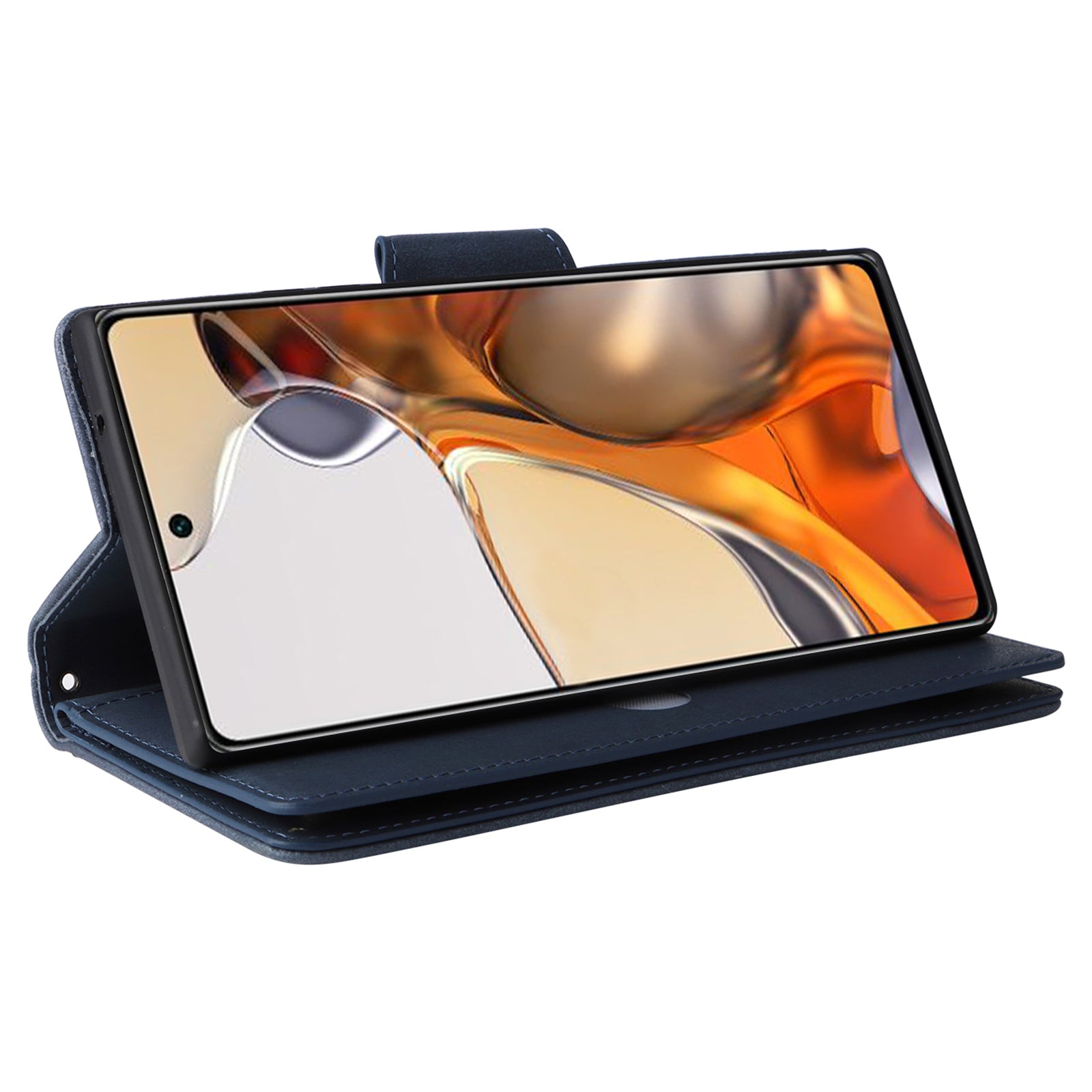 For Xiaomi 11T 5G / Xiaomi 11T Pro 5G Case Rivet Decor Leather Wallet Phone Cover with 9 Card Slots