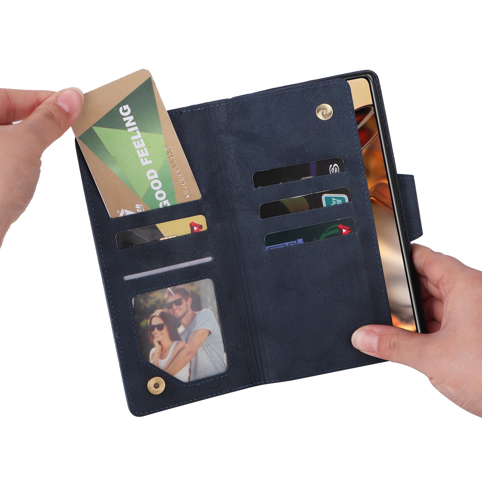 For Xiaomi 11T 5G / Xiaomi 11T Pro 5G Case Rivet Decor Leather Wallet Phone Cover with 9 Card Slots