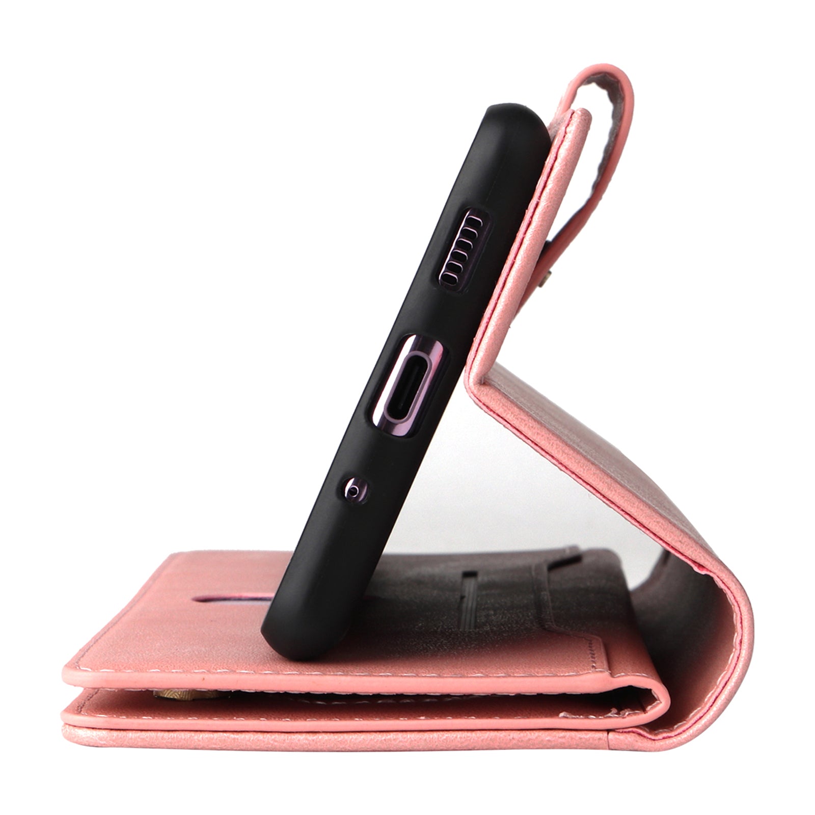 For OnePlus Nord 2 5G Case Rivet Decor Card Holder Wallet Full Protection Phone Cover