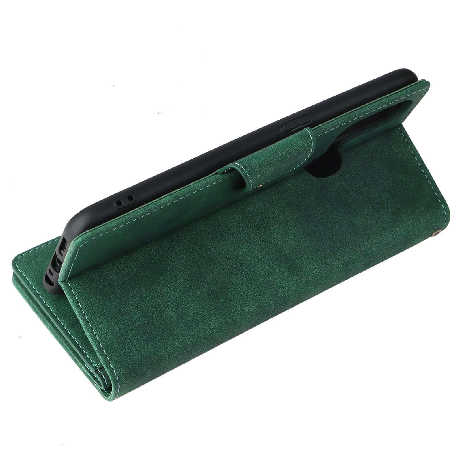 For OnePlus Nord N10 5G Cell Phone Case PU Leather Wallet Cover with Rivet Decor