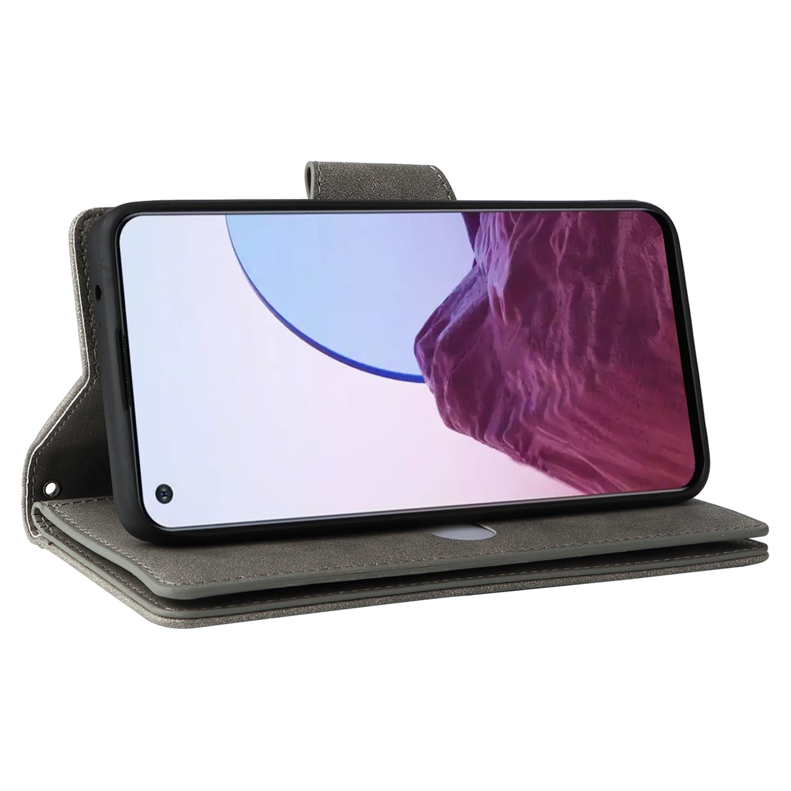 For OnePlus Nord N20 5G Case Rivet Decor PU Leather Stand Wallet Anti-fall Phone Cover