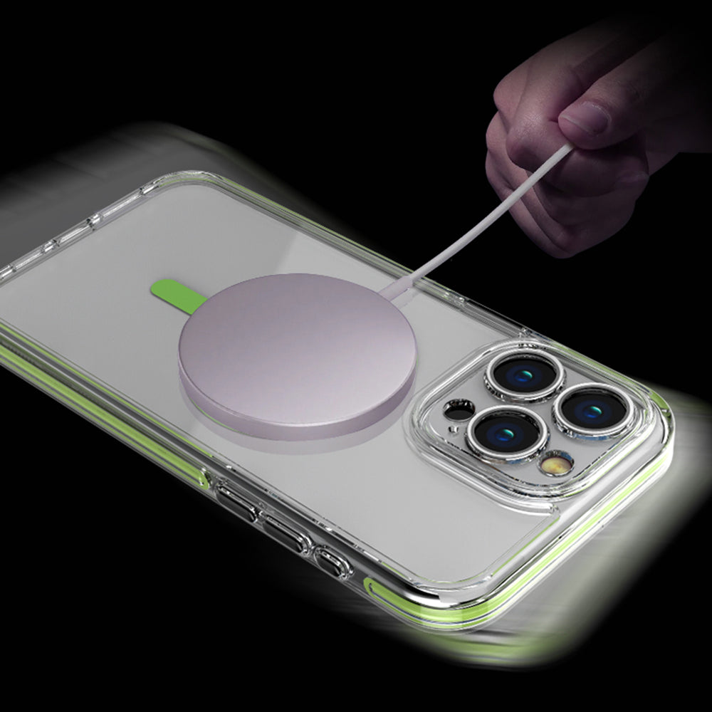 For iPhone 13 Pro 6.1 inch Case TPU+PC HD Clear Phone Cover Compatible with MagSafe