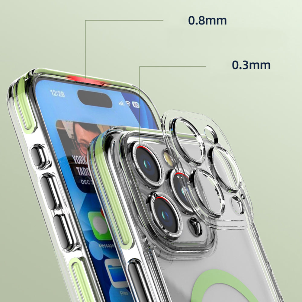 For iPhone 13 Pro 6.1 inch Case TPU+PC HD Clear Phone Cover Compatible with MagSafe