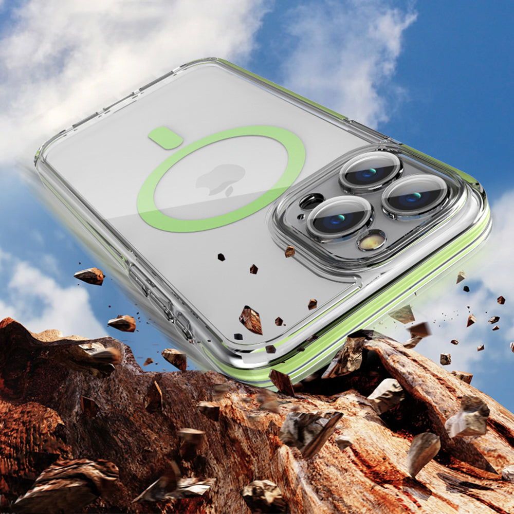 For iPhone 13 Pro 6.1 inch Case TPU+PC HD Clear Phone Cover Compatible with MagSafe