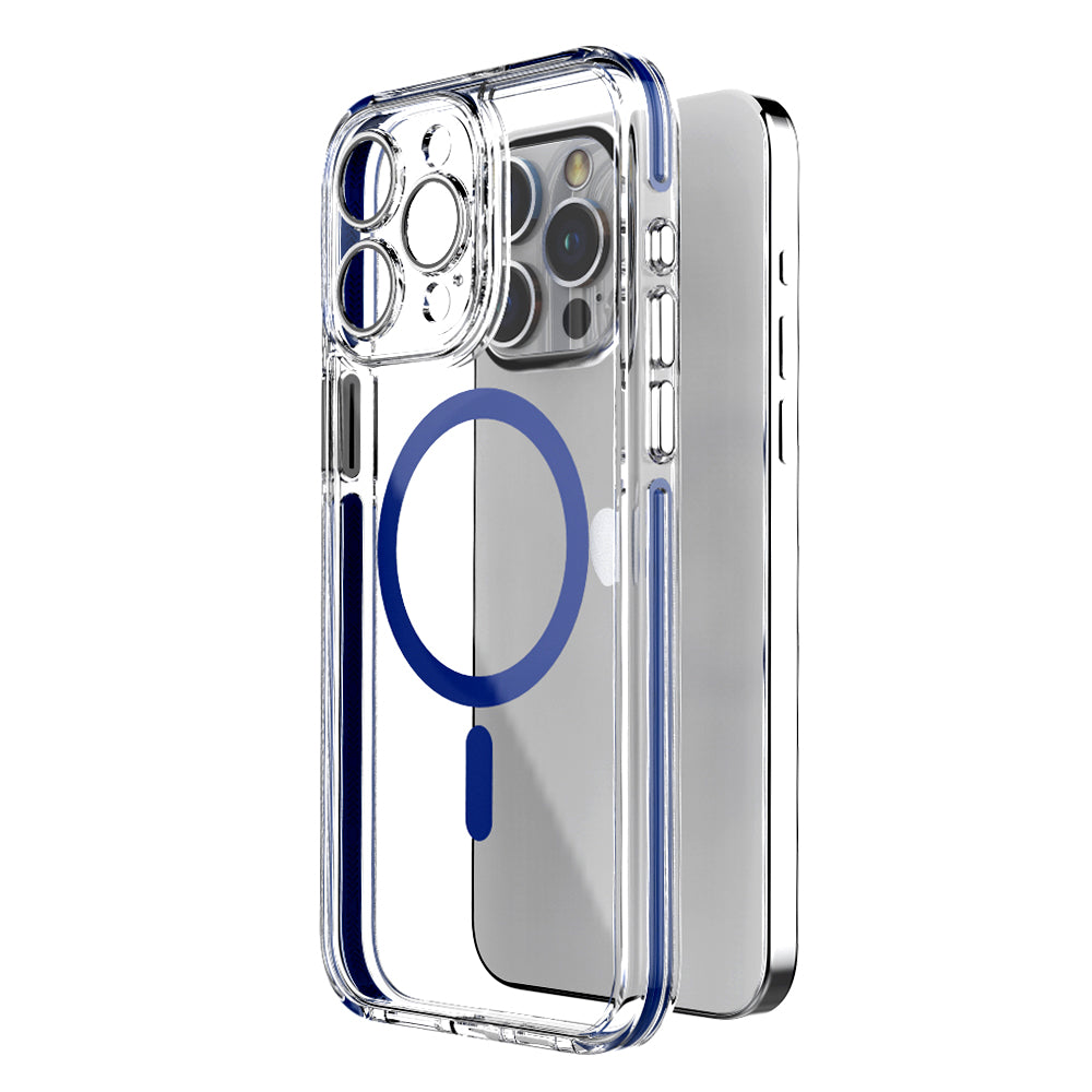 For iPhone 13 Pro 6.1 inch Case TPU+PC HD Clear Phone Cover Compatible with MagSafe