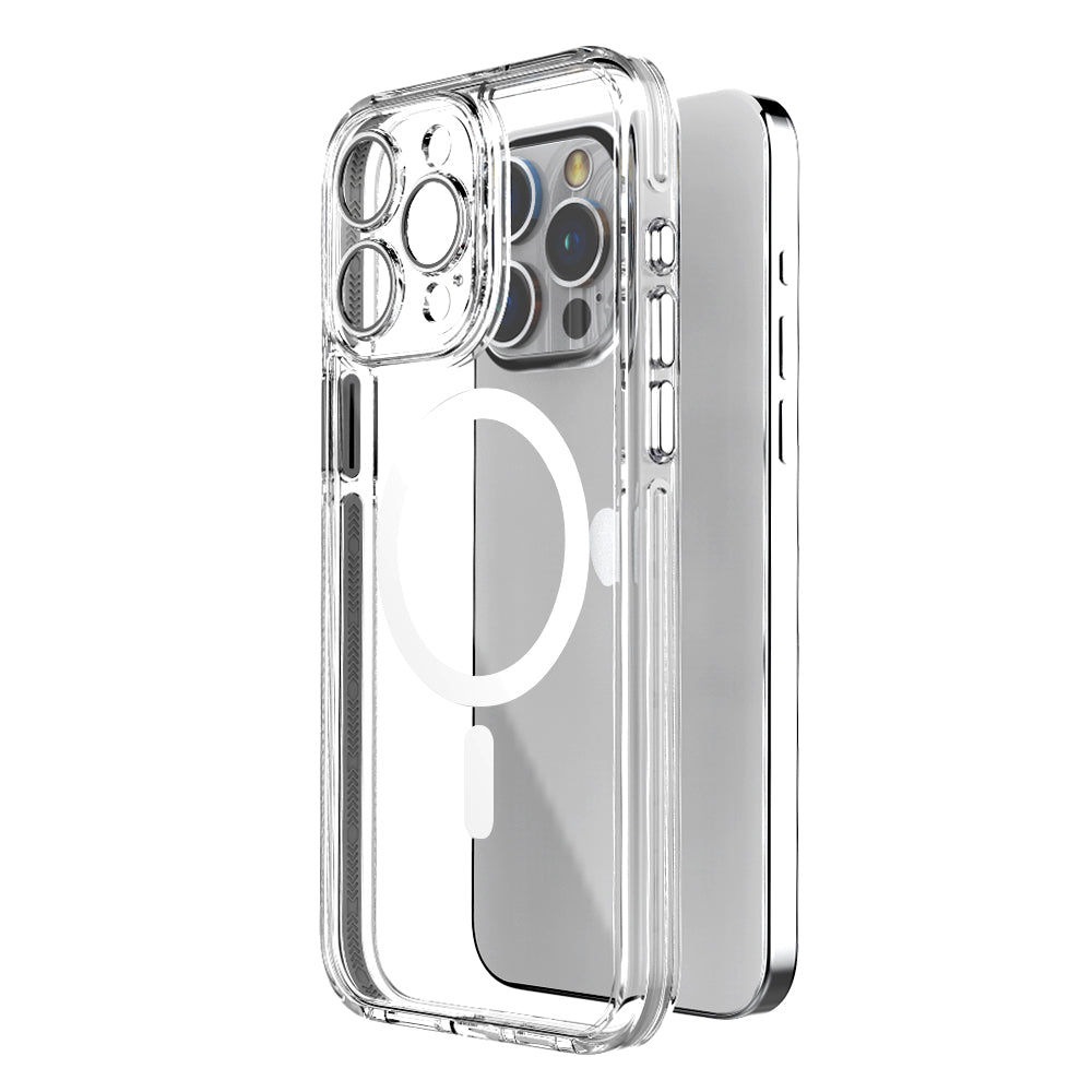 For iPhone 13 Pro 6.1 inch Case TPU+PC HD Clear Phone Cover Compatible with MagSafe