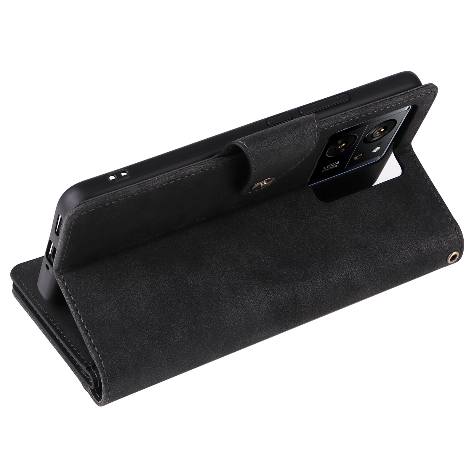 For Xiaomi Redmi K60 Ultra / 13T / 13T Pro Magnetic Case Rivet Decor PU Leather Zipper Wallet Cover