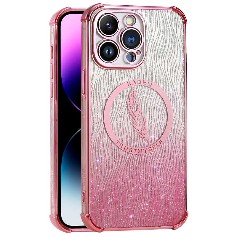 KADEM For iPhone 13 Pro Max Anti-drop Case Glitter Powder Electroplated TPU Phone Cover