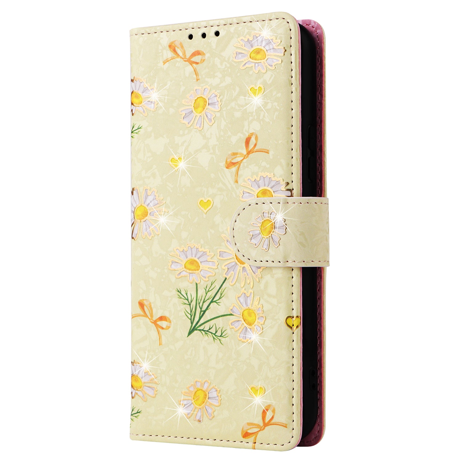 For Samsung Galaxy A34 5G Phone Case RFID Blocking Lacquered Design Flip Stand Cover