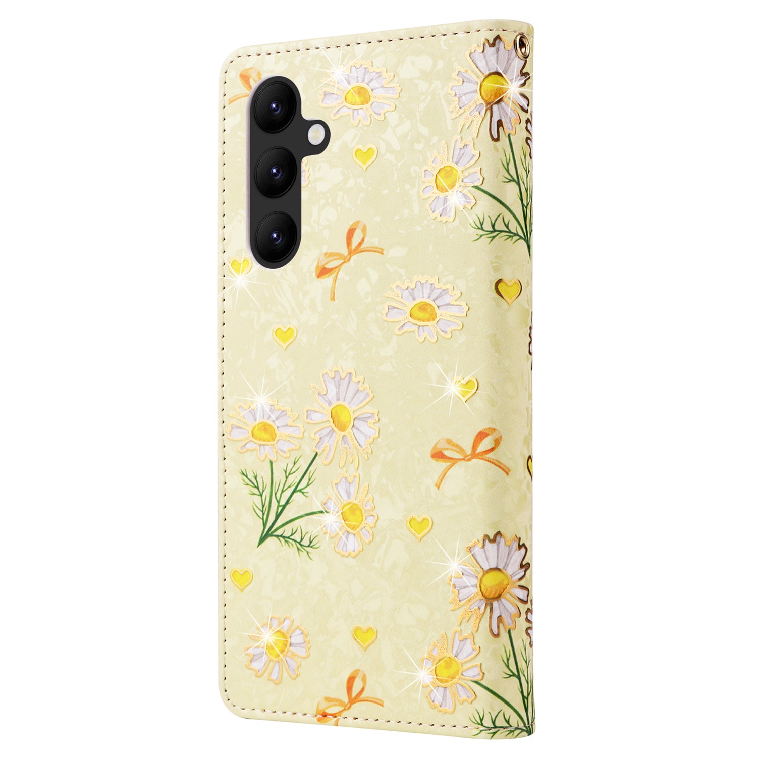 For Samsung Galaxy A34 5G Phone Case RFID Blocking Lacquered Design Flip Stand Cover