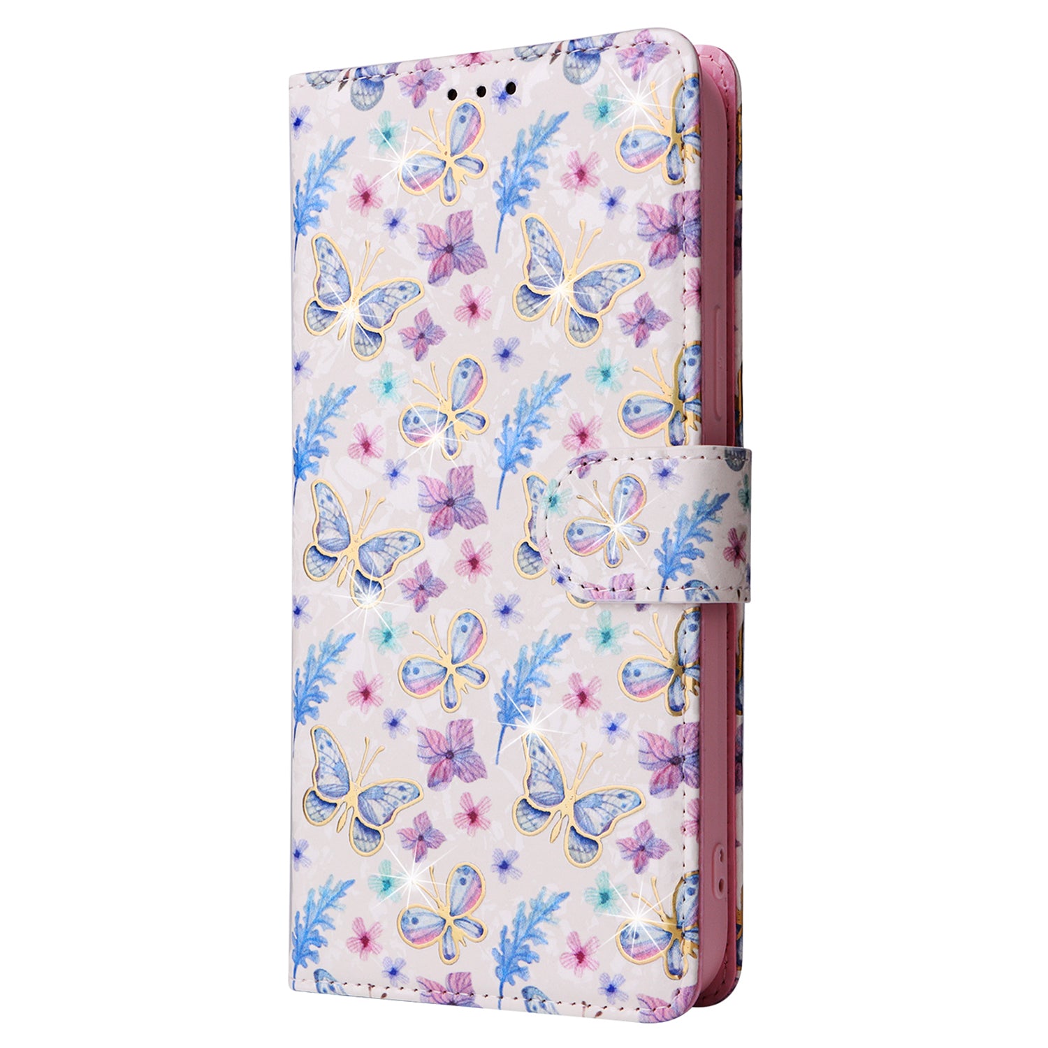 For iPhone 13 Pro Max 6.7 inch Case RFID Blocking Lacquered Design Mobile Phone Cover