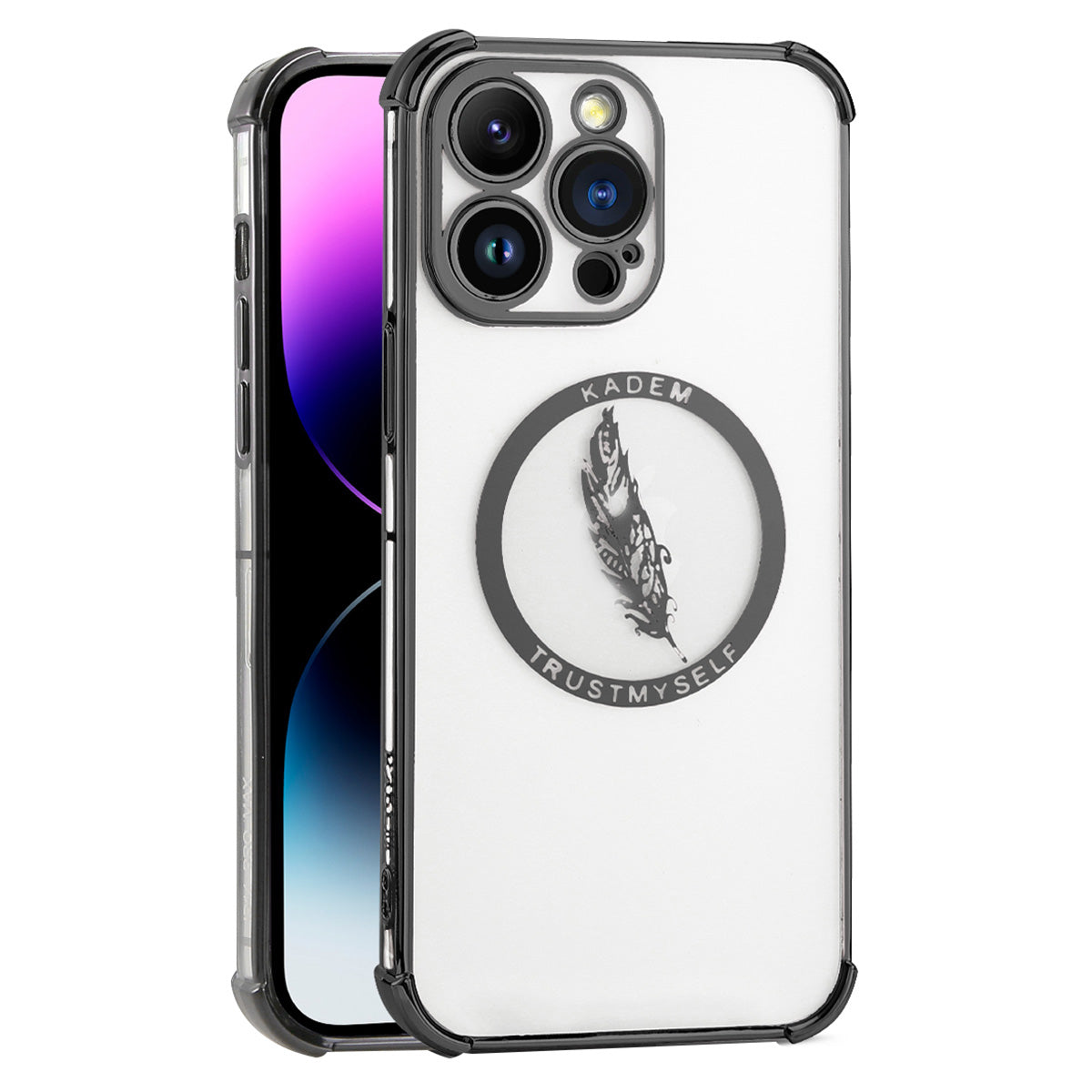 KADEM For iPhone 14 Pro Max Case Four Corners Anti-Drop Electroplated TPU Phone Shell