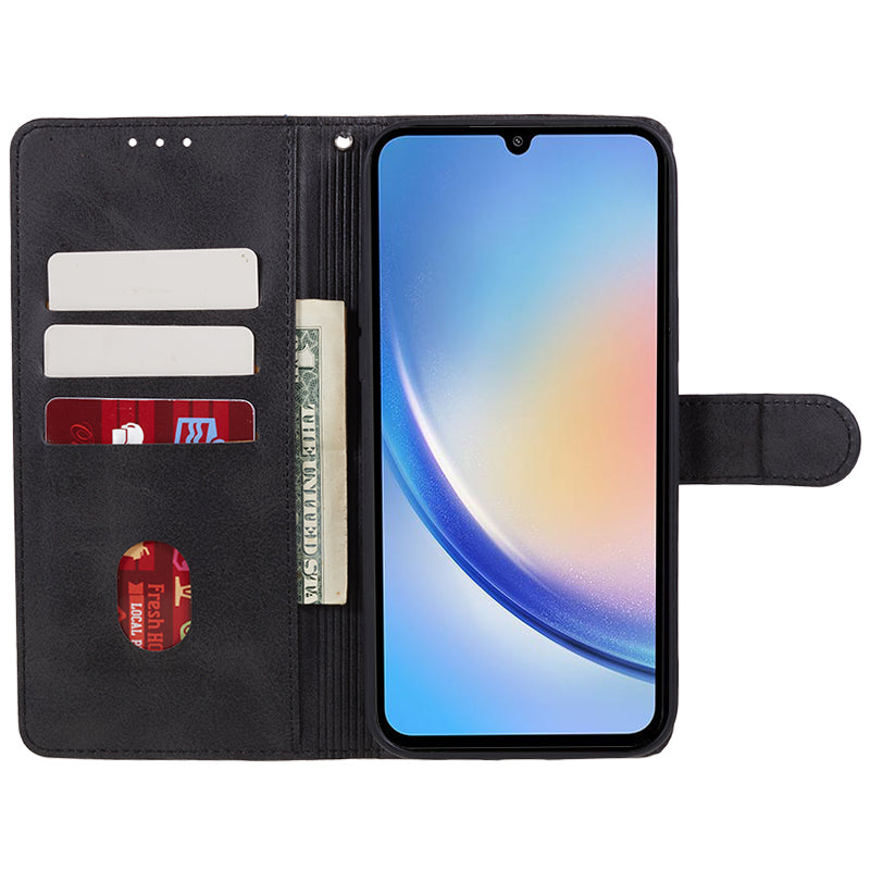 For Samsung Galaxy M15 5G / F15 5G Case Calf Texture Phone Wallet Leather Cover with Magnetic Clasp