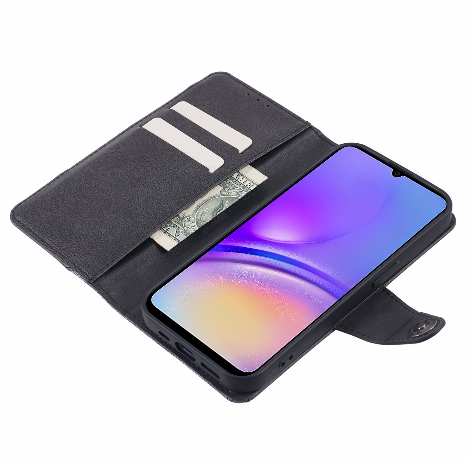 For Samsung Galaxy M15 5G / F15 5G Case Crazy Horse Texture Splicing Leather Wallet Phone Cover