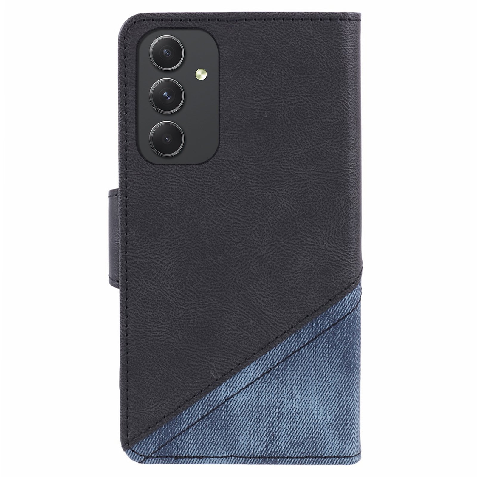For Samsung Galaxy M15 5G / F15 5G Case Crazy Horse Texture Splicing Leather Wallet Phone Cover