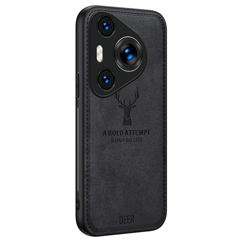 For Huawei Pura 70 Pro / Pura 70 Pro+ Hybrid Case Deer Pattern Cloth Texture Leather+PC+TPU Protective Cover