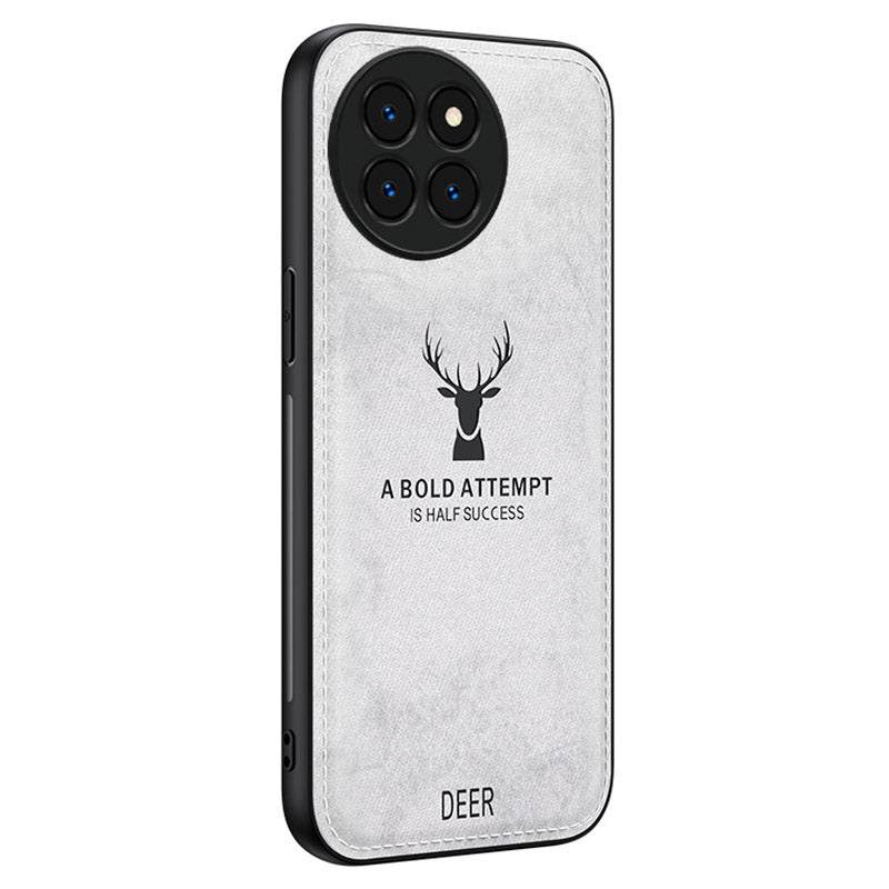 For Xiaomi Civi 4 Pro 5G Case Cloth Texture Deer Pattern Leather+PC+TPU Phone Cover