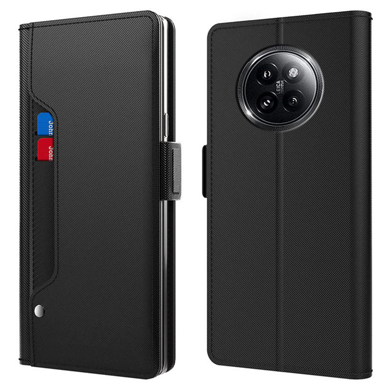 For Xiaomi Civi 4 Pro 5G Case Mirror Inside Card Slot PU Leather Phone Cover