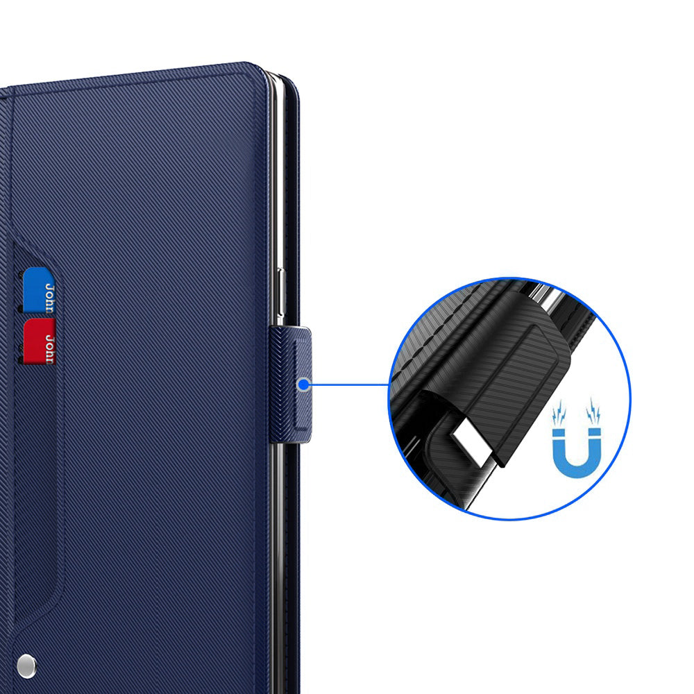 For Realme 12 Shockproof Case Card Slot Leather Phone Cover with Mirror