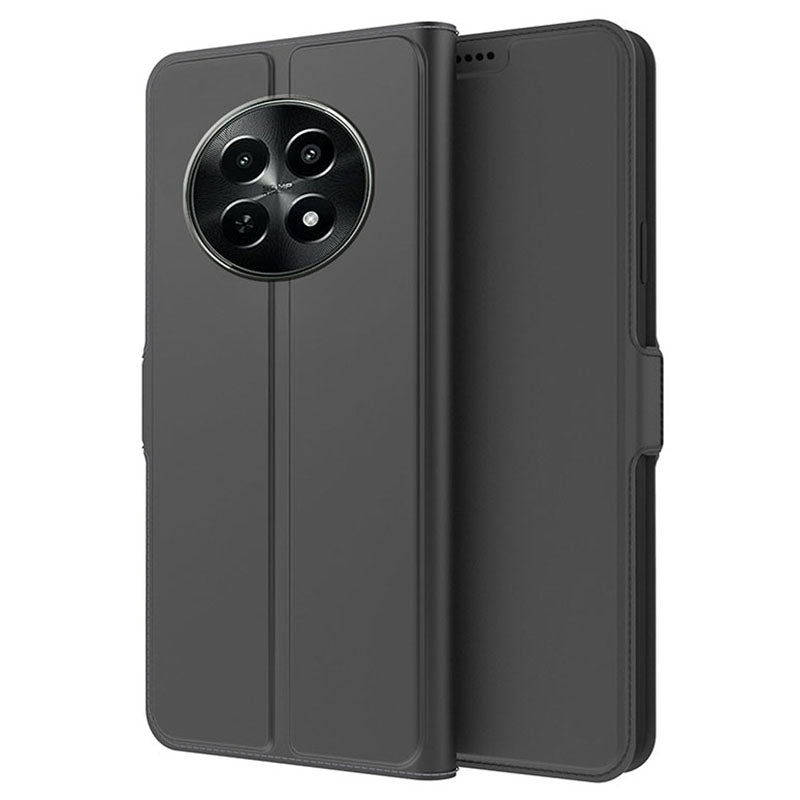 For Realme 12 Leather Case Card Holder Folding Stand Phone Cover