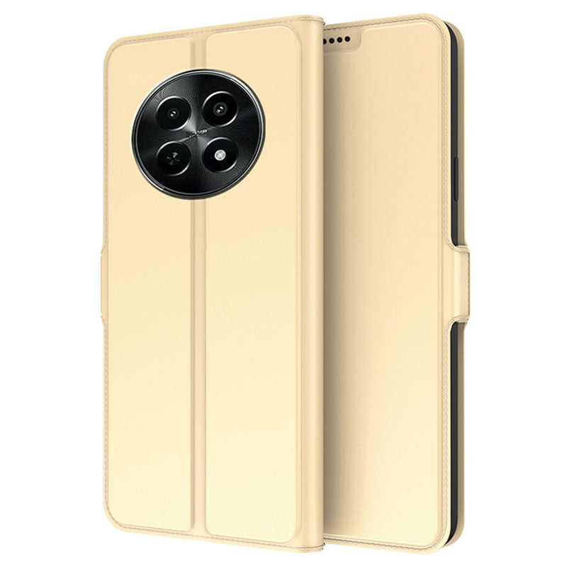 For Realme 12 Leather Case Card Holder Folding Stand Phone Cover