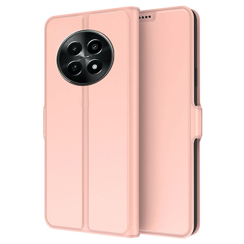 For Realme 12 Leather Case Card Holder Folding Stand Phone Cover