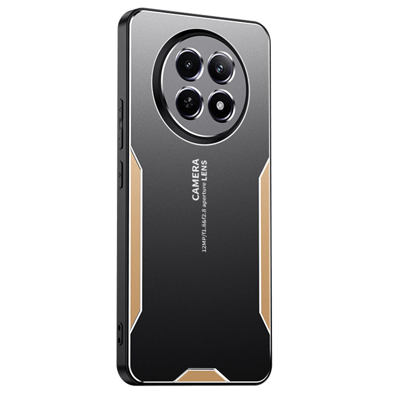 For Realme 12 Case Aluminum Alloy+TPU+PC Slim Protective Phone Shell