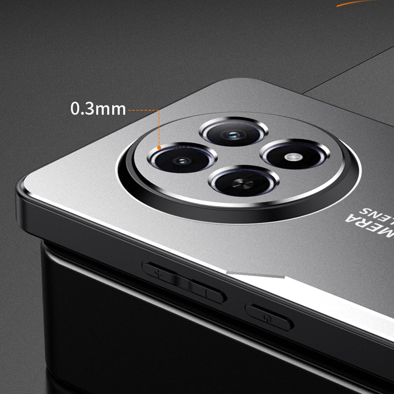 For Realme 12 Case Aluminum Alloy+TPU+PC Slim Protective Phone Shell