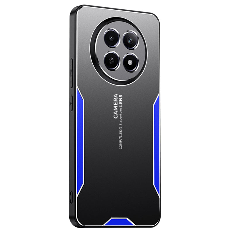 For Realme 12 Case Aluminum Alloy+TPU+PC Slim Protective Phone Shell