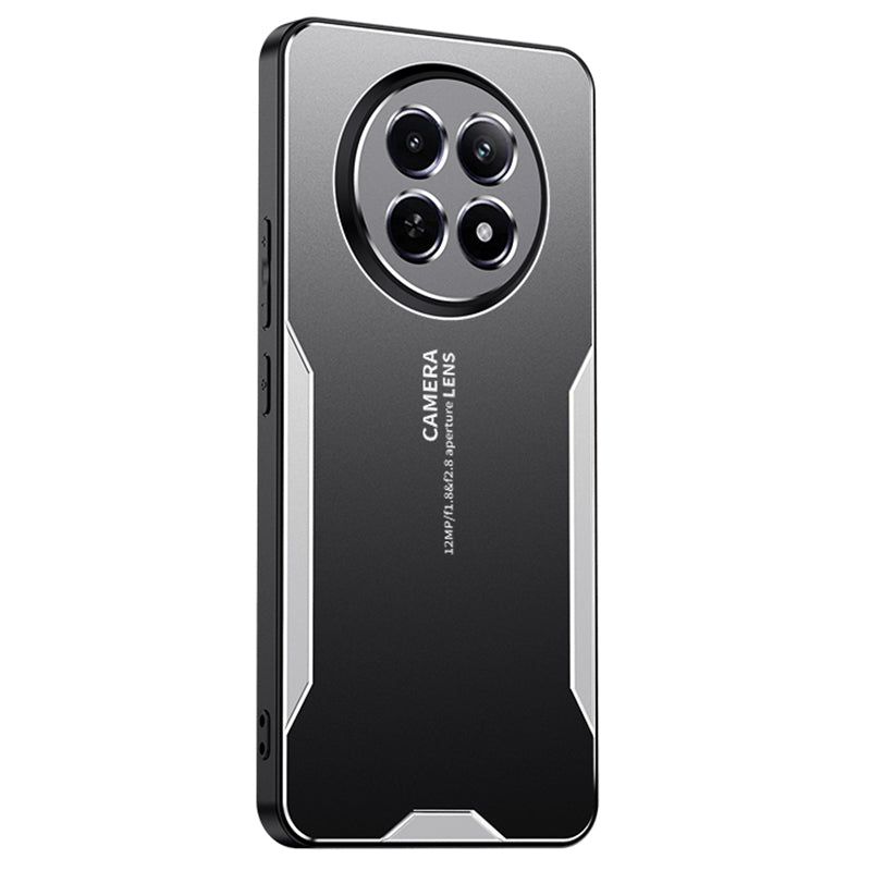 For Realme 12 Case Aluminum Alloy+TPU+PC Slim Protective Phone Shell