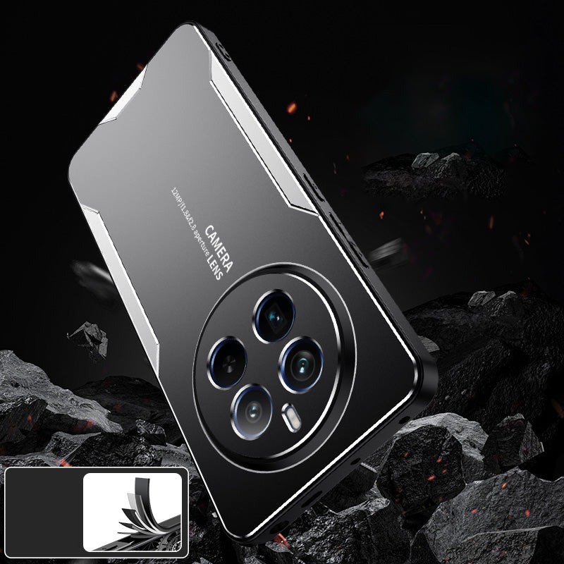 For Realme 12+ 5G Case Aluminum Alloy+TPU+PC Slim Shockproof Phone Cover