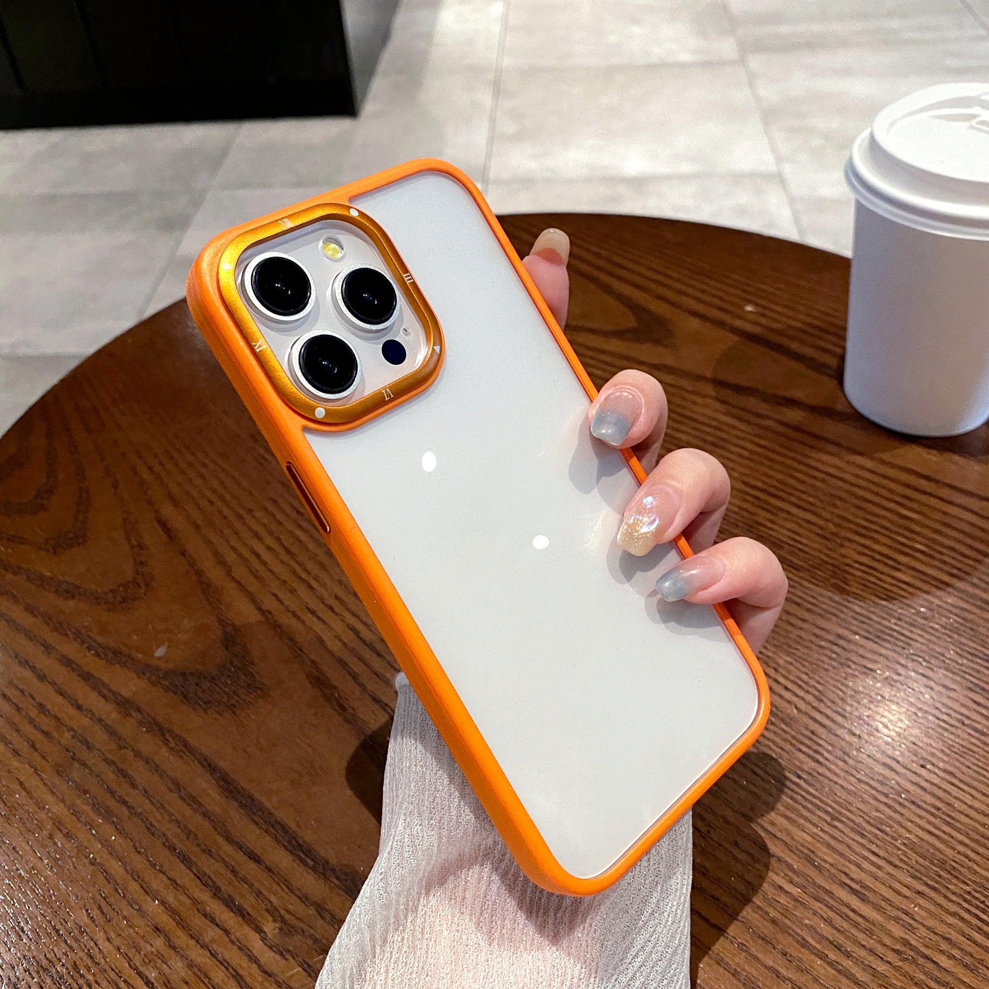 For iPhone 14 Pro Max Case PC+TPU Phone Cover with Metal Lens Frame