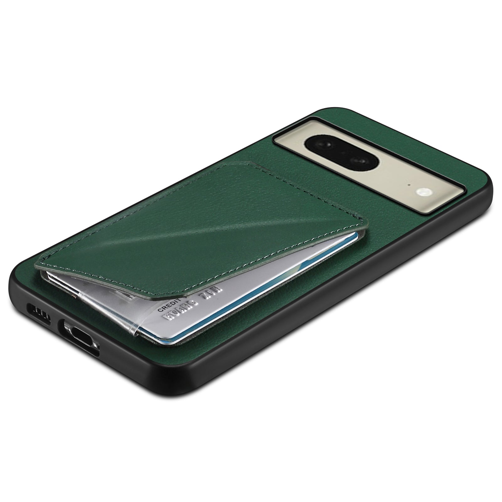 For Google Pixel 8 Case Card Holder Kickstand Leather+PC+TPU Cell Phone Cover