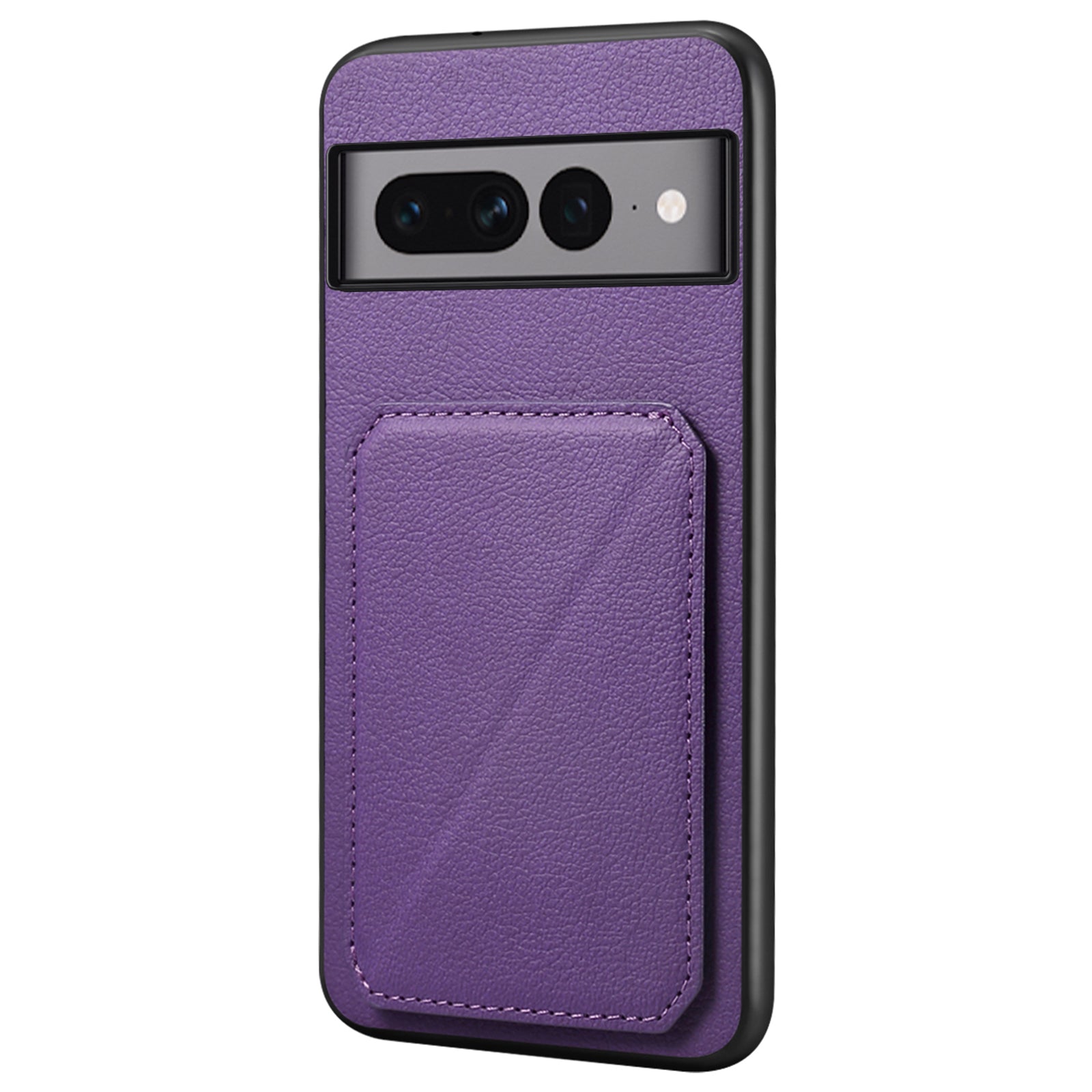 For Google Pixel 7 Pro 5G Kickstand Case Card Holder PU+PC+TPU Cell Phone Shell