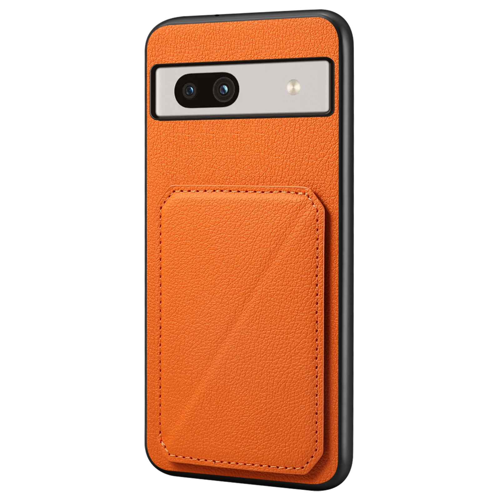 For Google Pixel 7a Case PU Leather+PC+TPU Hidden Back Card Holder Phone Cover