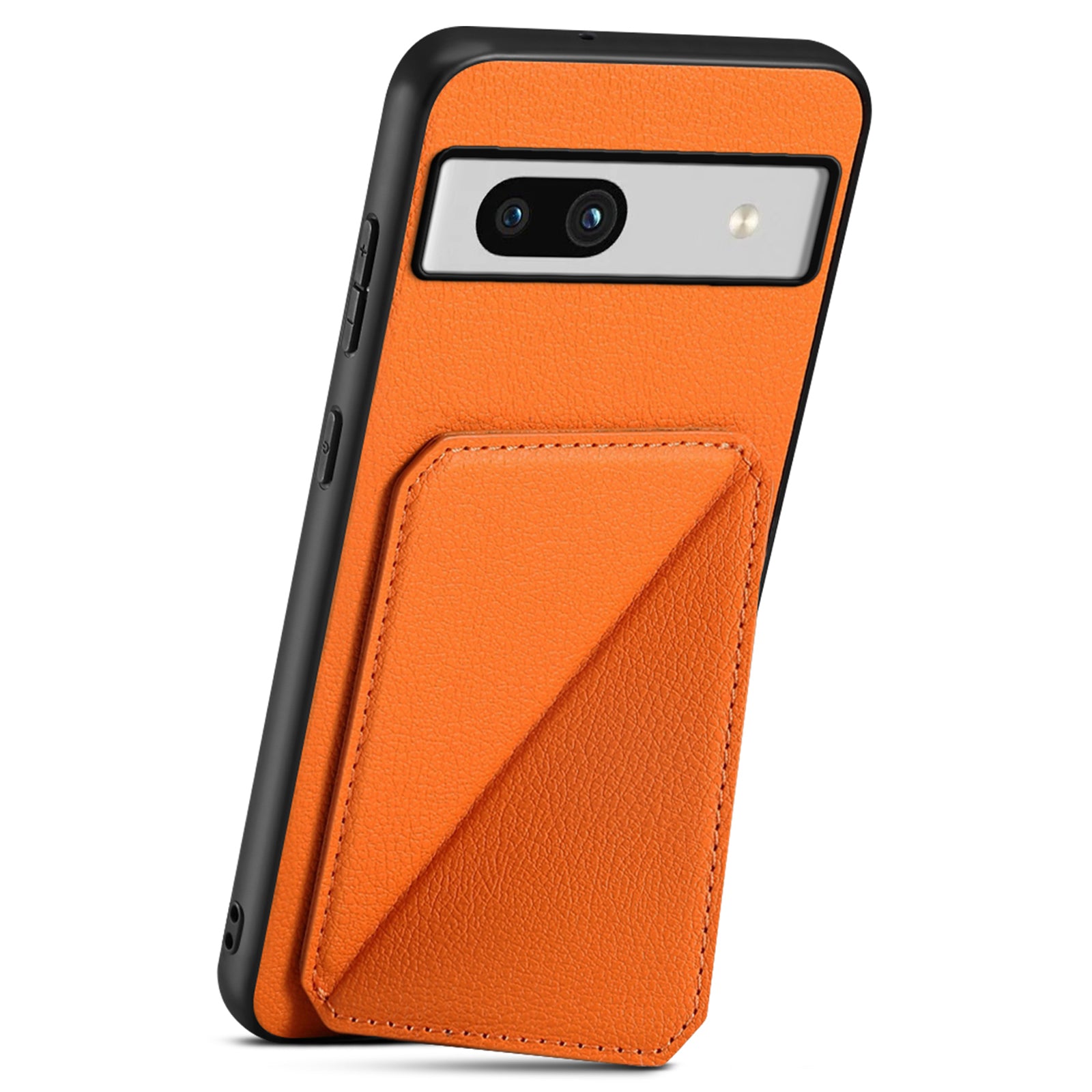 For Google Pixel 7a Case PU Leather+PC+TPU Hidden Back Card Holder Phone Cover