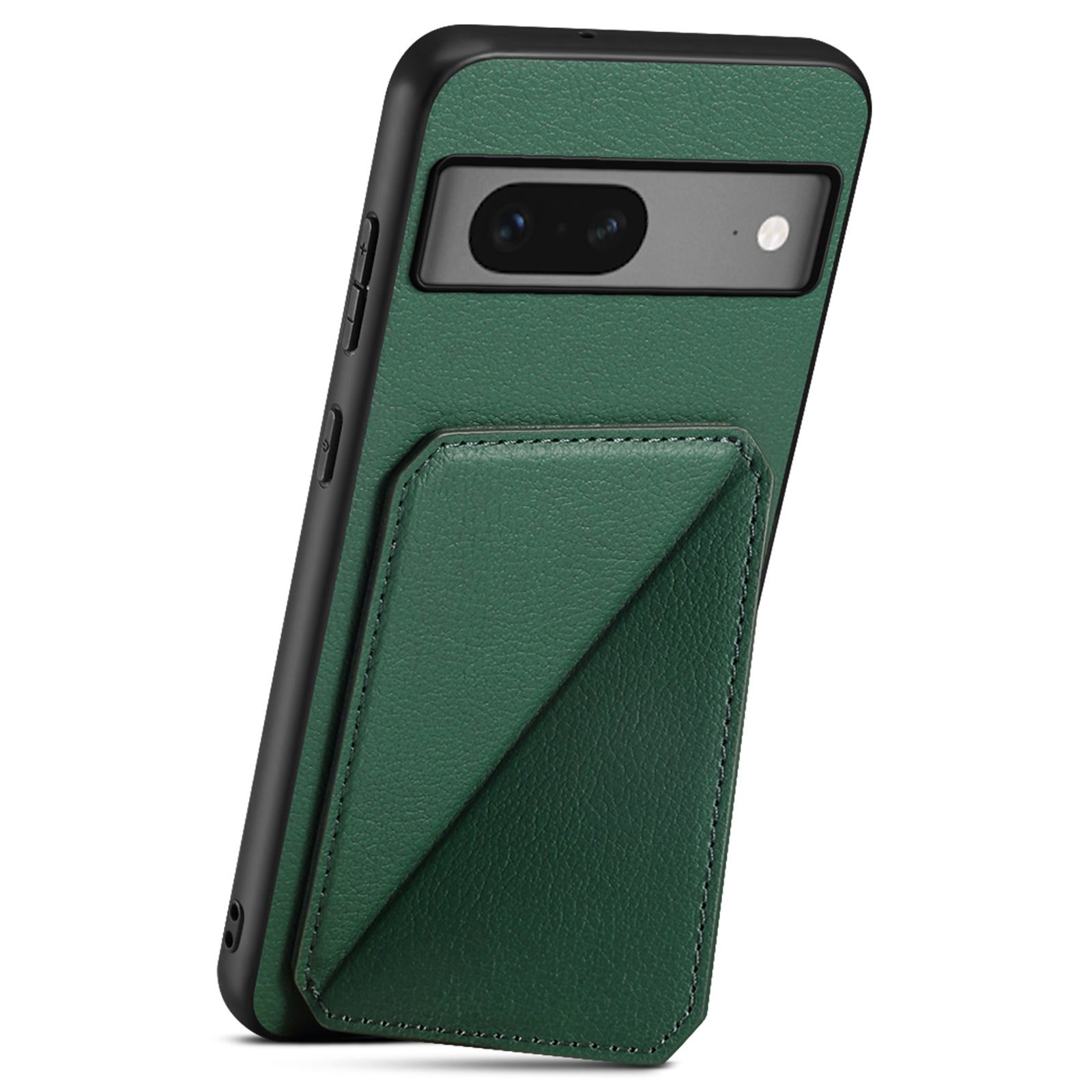 For Google Pixel 7 5G Case Card Holder PU Leather Coated PC+TPU Kickstand Phone Cover