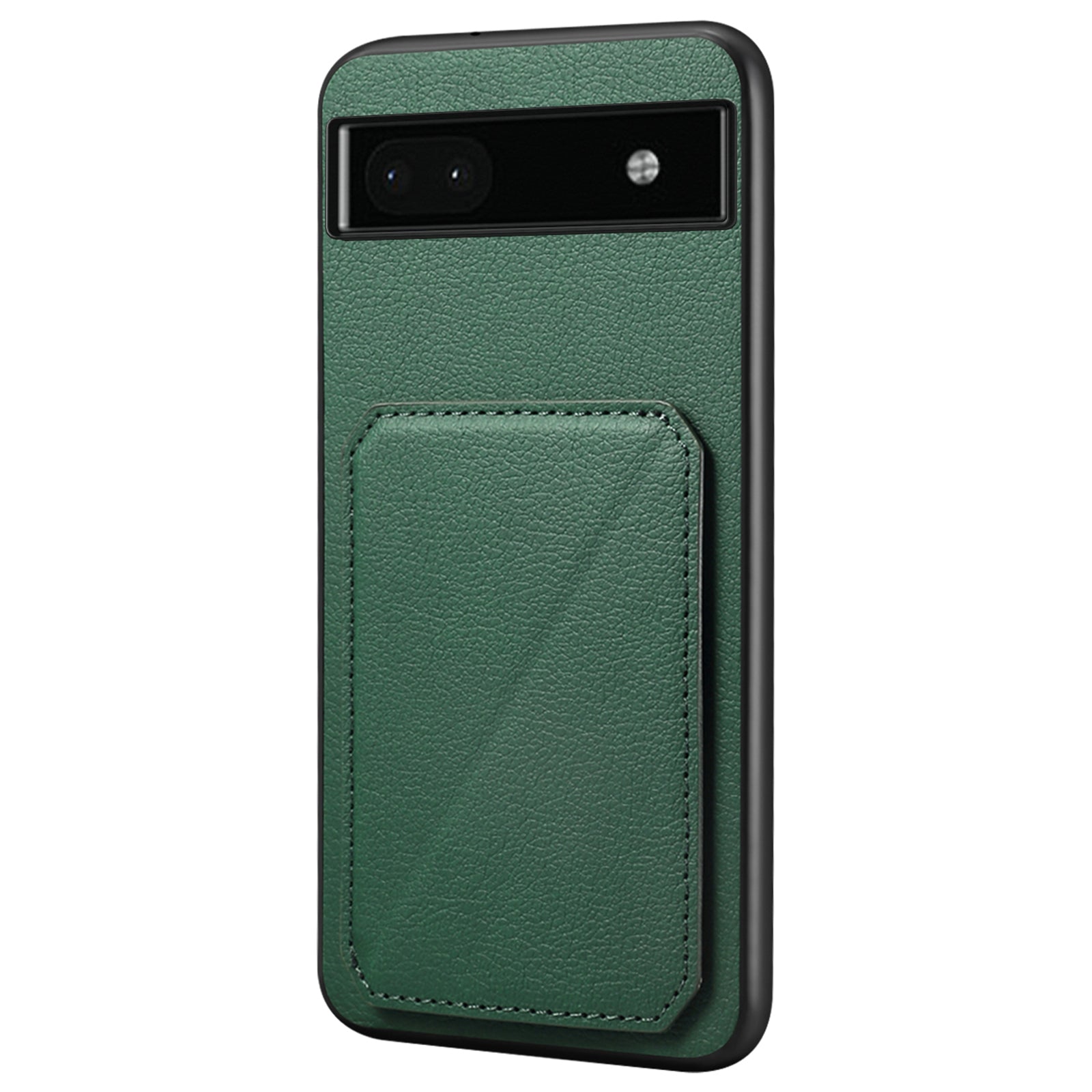 For Google Pixel 6a Case Kickstand Leather+PC+TPU Cell Phone Case with Card Holder
